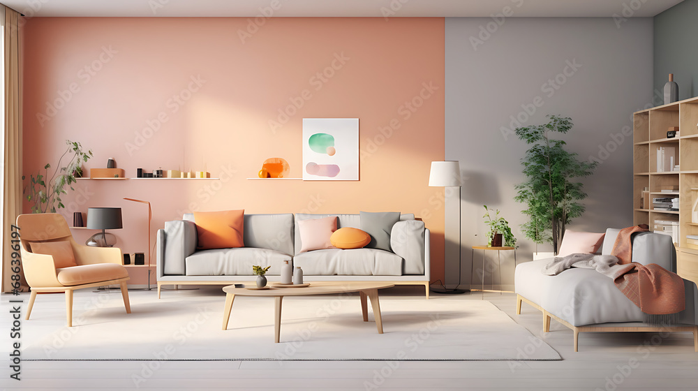 A modern minimalist home interior design