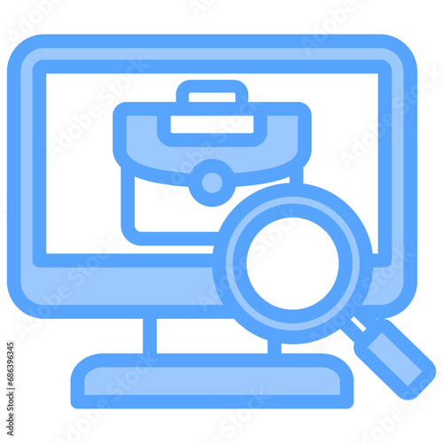 Job Portal Blue Icon