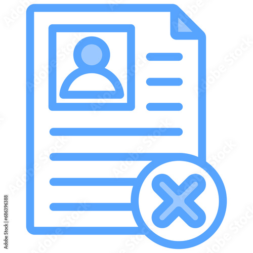 Rejected Applicant Blue Icon