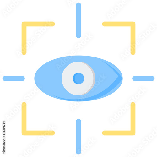 Eye Tap Flat Icon