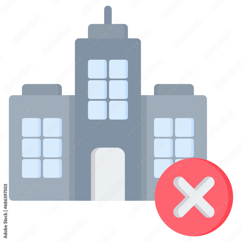 Obraz premium Decommissioning Flat Icon