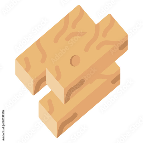 Timber Material Flat Icon