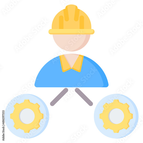 Subcontractor Flat Icon