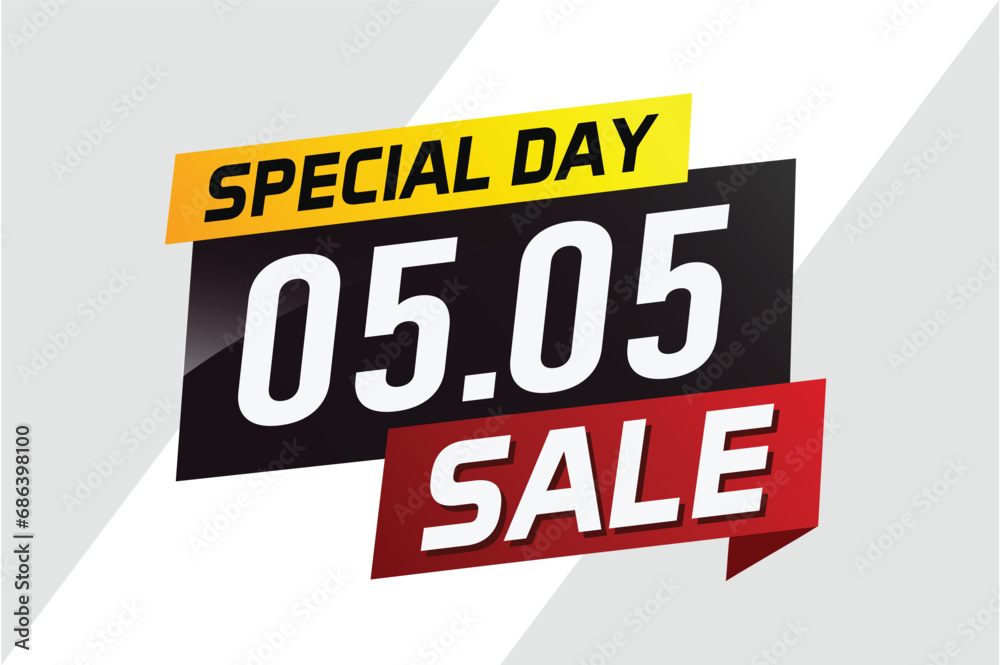 5.5 Special day sale word concept vector illustration with ribbon and 3d style for use landing page, template, ui, web, mobile app, poster, banner, flyer, background, gift card, coupon 5.5 Special day sale word concept vector illustration with ribbon and 3d style for use landing page, template, ui, web, mobile app, poster, banner, flyer, background, gift card, coupon