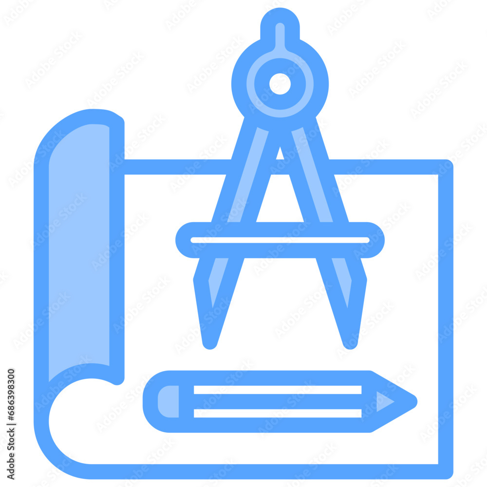Architecture Blue Icon Architecture Blue Icon