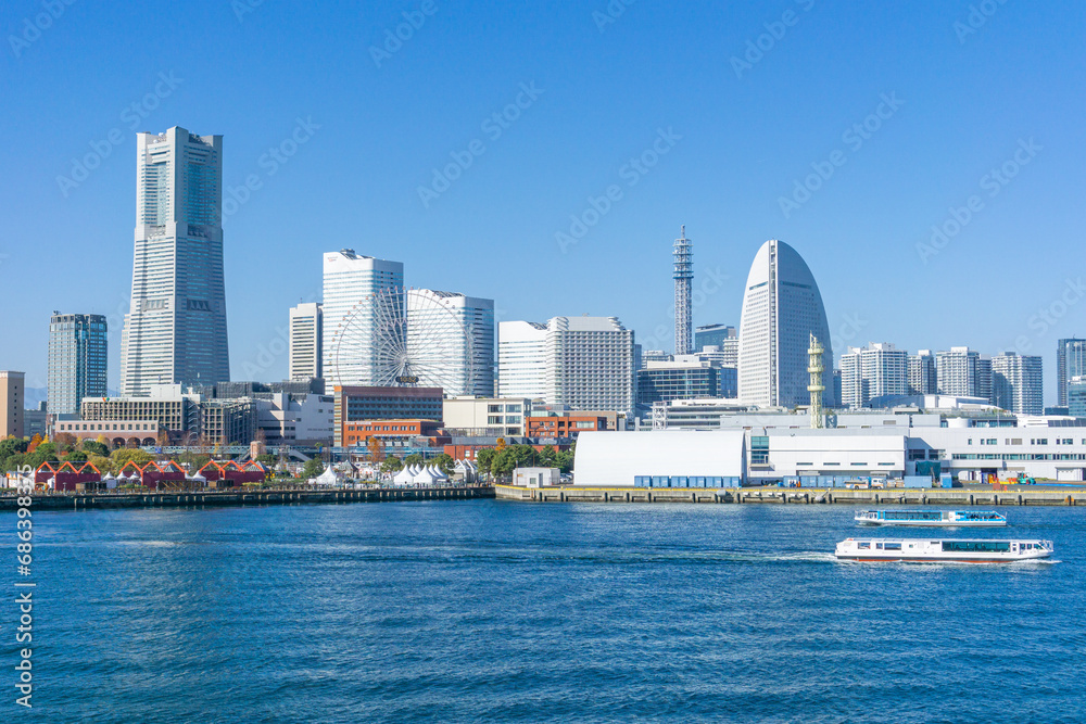 横浜　みなとみらい　都市風景