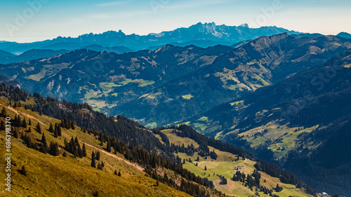 Alpine summer view at Mount Fulseck, Dorfgastein, St. Johann im Pongau, Salzburg, Austria