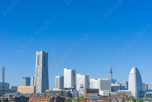 横浜 みなとみらい 都市風景