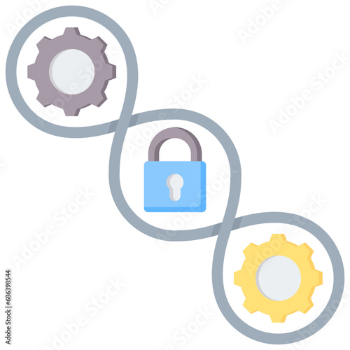 Devsecops Flat Icon