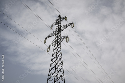 Obraz na płótnie poles and high voltage wires 4 w salonie