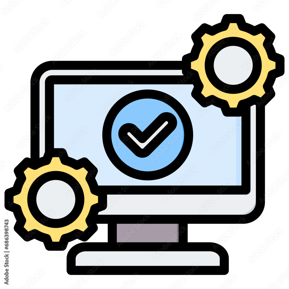 Software Quality Outline Color Icon Software Quality Outline Color Icon