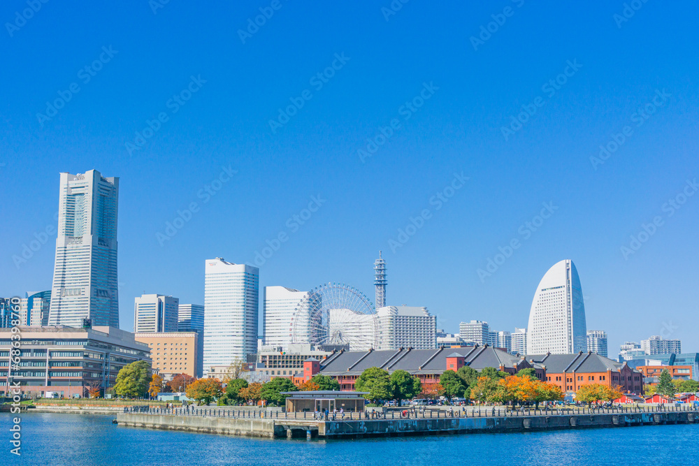 横浜　みなとみらい　都市風景