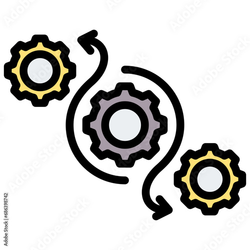 Automation Outline Color Icon