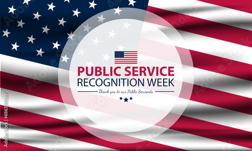 Happy Public Service Recognition Week Background Vector Illustration