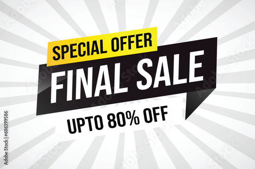 Special offer final sale tag. Banner design template for marketing. Special offer promotion or retail. background banner modern graphic design for store shop, online store, website, landing page photo
