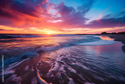 Strandsonne- Magischer Sonnenaufgang und verträumter Sonnenuntergang an einem idyllischen Küstenparadies