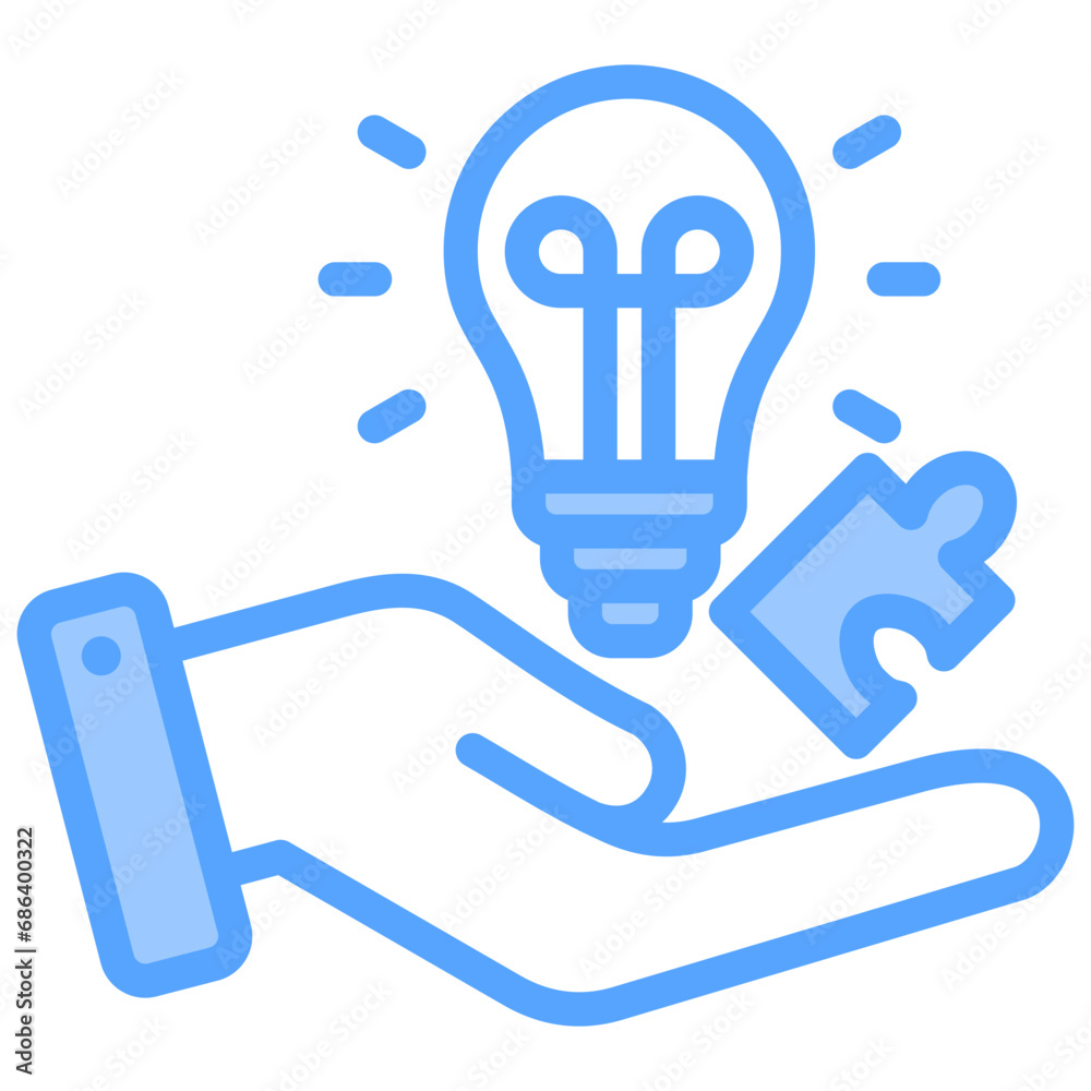 Problem Solving Blue Icon Problem Solving Blue Icon