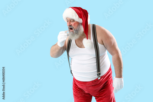 Bad Santa Claus with tequil...