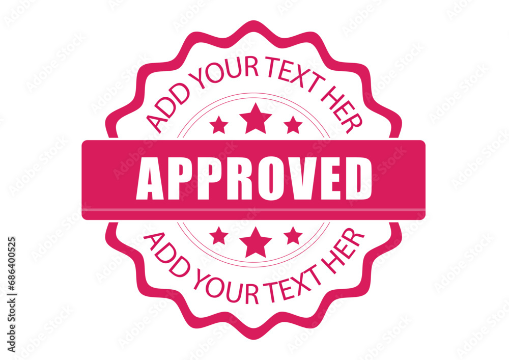 Obraz premium Approved Stamp Icon Illustration