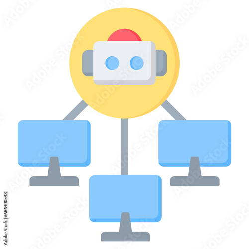 Botnet Flat Icon