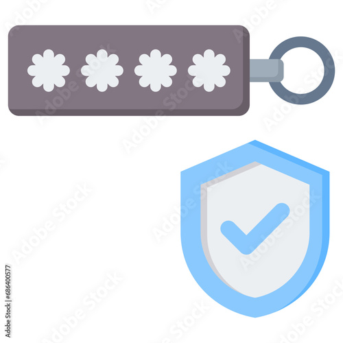 Security Token Flat Icon