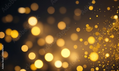 Abstract bokeh background with glow particles