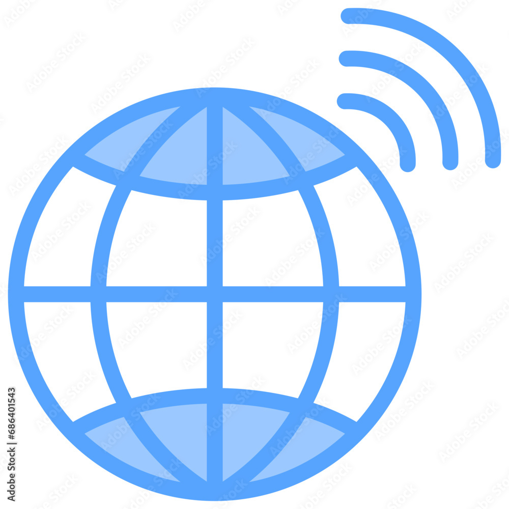 Internet Blue Icon Internet Blue Icon