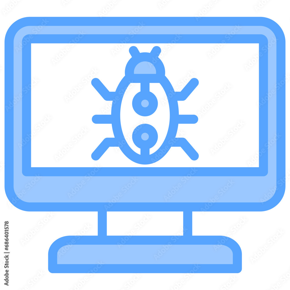 Malware Blue Icon Malware Blue Icon