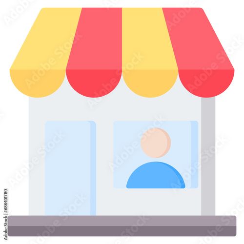Retail Store Flat Icon