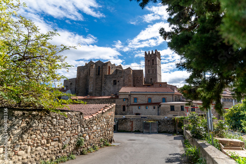 View of the church in Ille sur tét.