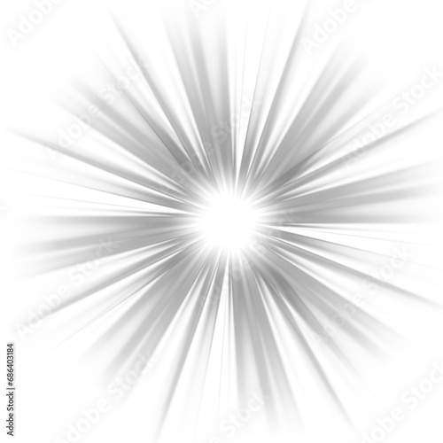 white glowing light burst explosion effect