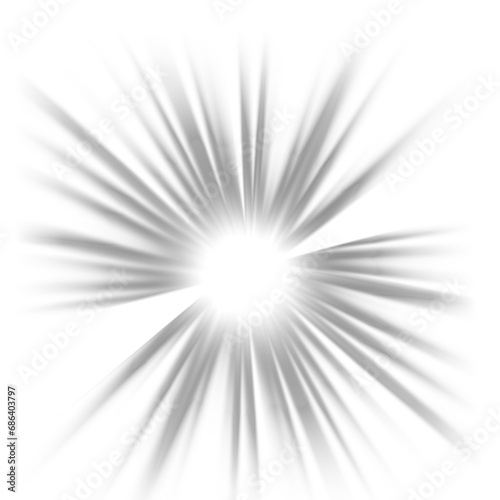 white glowing light burst explosion effect