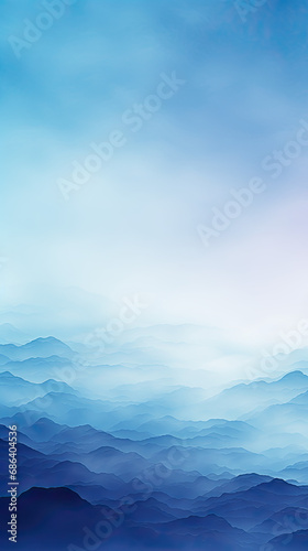 Vertical Misty Blue Abstract Minimalist Nature Landscape Online Web or App Background Graphic Backdrop Marketing Advertising Wallpaper