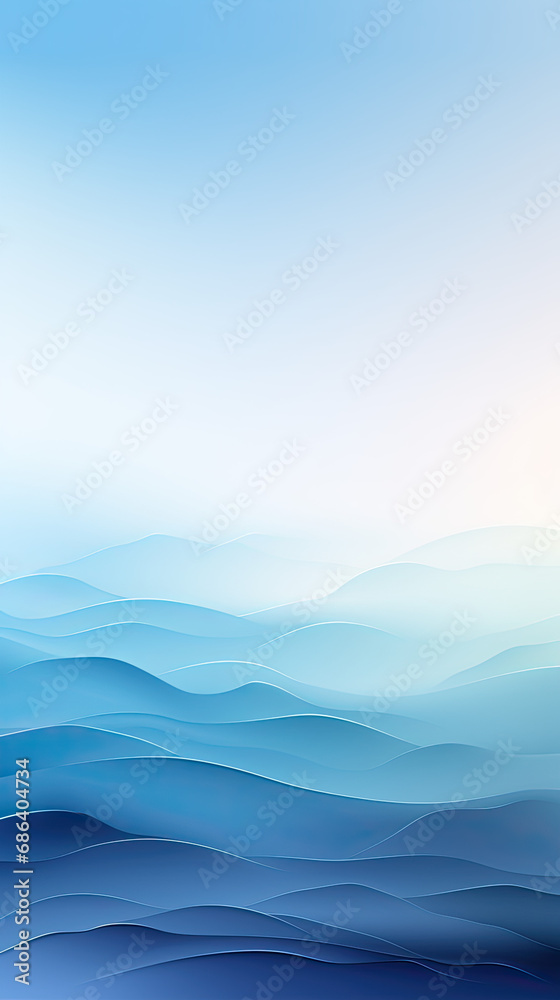 Vertical Blue Abstract Minimalist Landscape Online Web or App Background Graphic Backdrop Marketing Advertising Wallpaper
