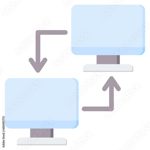 Data Communication Flat Icon