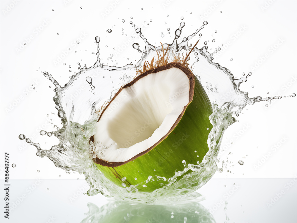 coconut with splash