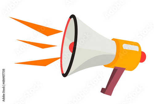 Loud speaker illustration isolated cutout on transparent