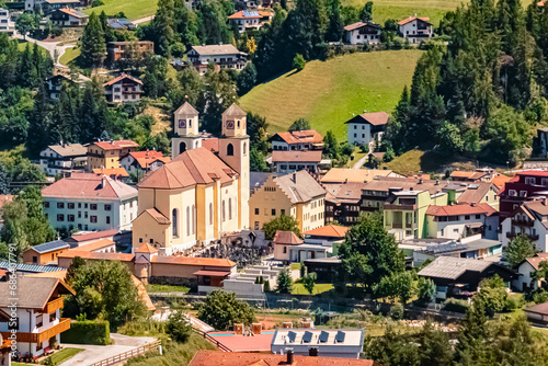 Alpine summer view with a church near Steinach am Brenner, Innsbruck, Tyrol, Austria photo