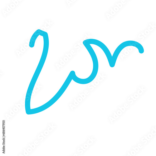 Squiggly line decor vector 
