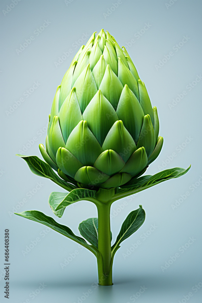 Obraz premium Artichoke .Portrait. Ideal for advertising or banner.