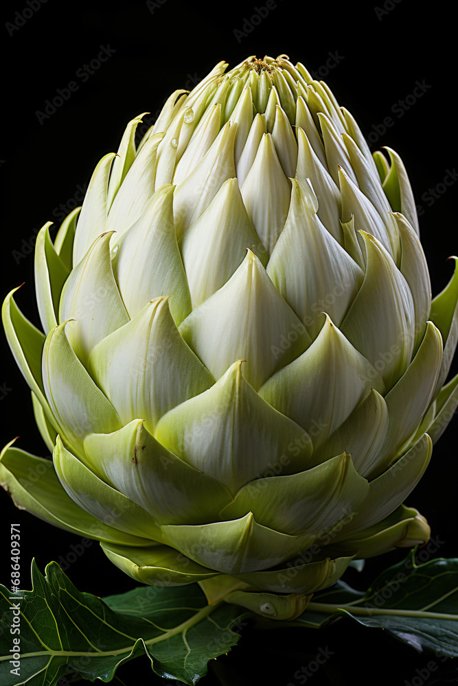 Fototapeta premium Artichoke. . Portrait. Ideal for advertising or banner.
