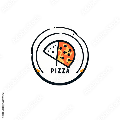 Pizza logo illustration