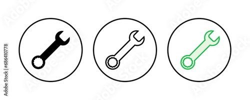 Wrench icon set. repair icon vector. tools icon vector