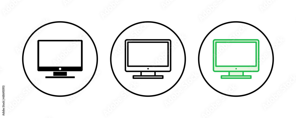 Tv icon set. television icon vector Tv icon set. television icon vector