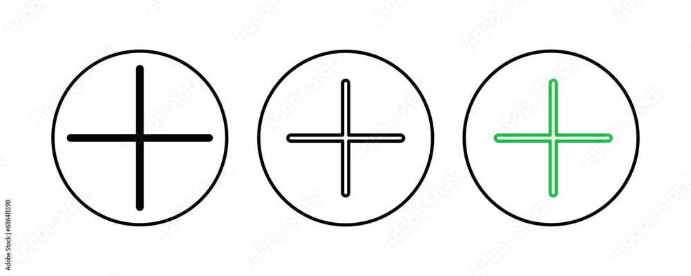 Plus Icon set. Add plus icon Plus Icon set. Add plus icon