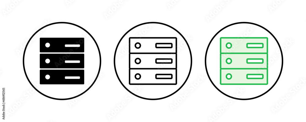 Database icon set. database vector icon Database icon set. database vector icon