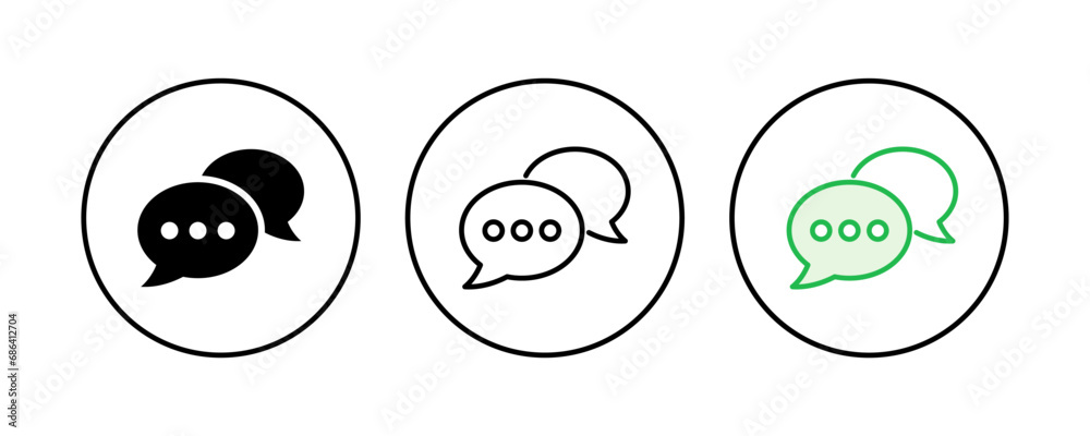 Chat icon set. speech bubble icon. comment icon vector. message. contact us Chat icon set. speech bubble icon. comment icon vector. message. contact us