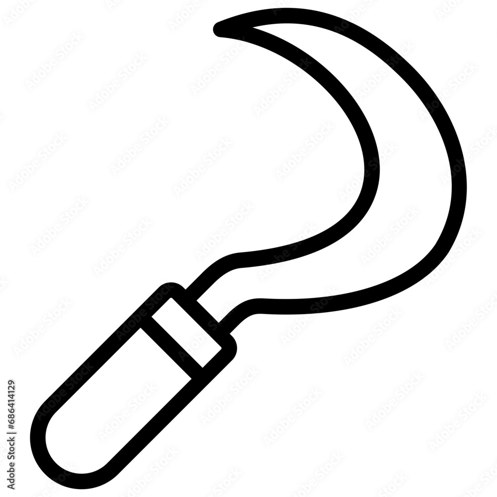 sickle icon illustration design with outline sickle icon illustration design with outline