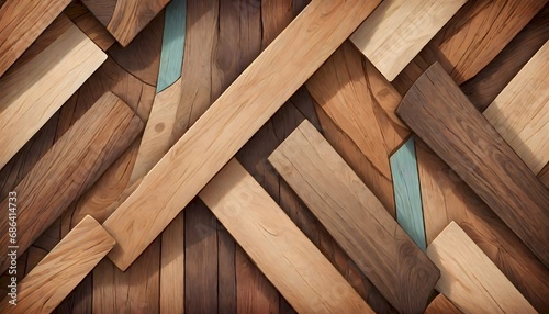 Aged Wood Planks Texture  Background  Generative AI