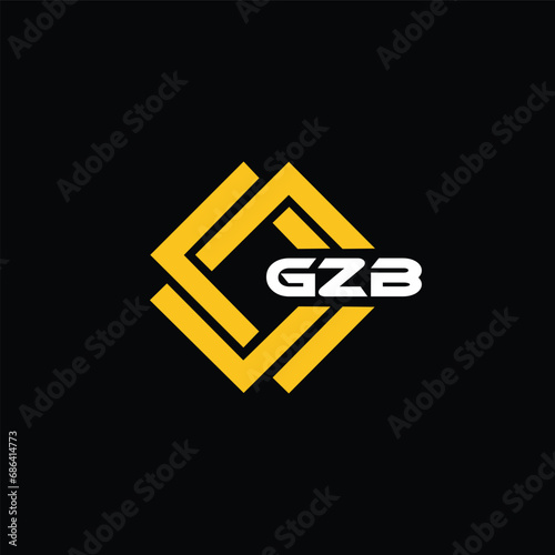 GZB letter design for logo and icon.GZB typography for technology, business and real estate brand.GZB monogram logo. photo